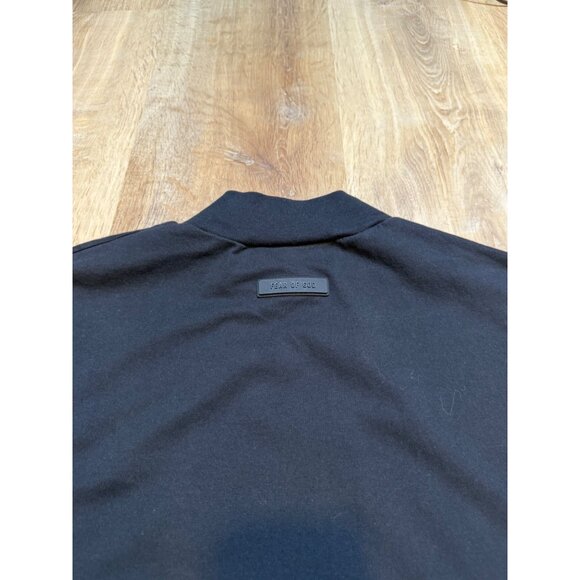 FOG Fear of God EssentialsLogo Mock Neck Black Collection Crew Tee Shirt Medium - Picture 6 of 8